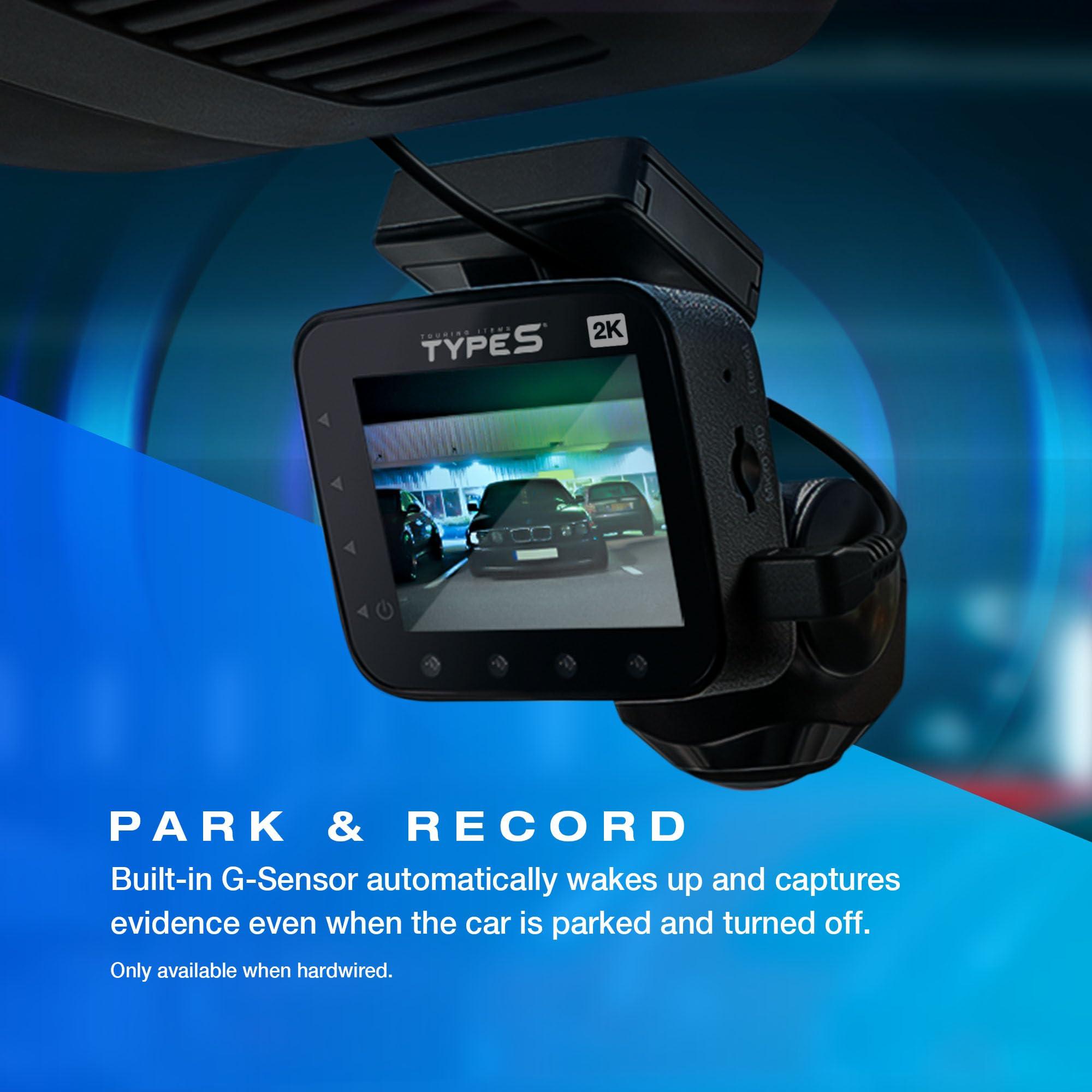 TYPE S TOURING ITEMS Type S P200 PRO Smart 360 Dash cam, 2K 1440p Surveillance with Smart G-Sensor Incident Detection, VR Video Mode, GPS map Integration, Wireless Video Access via App, 32GB SD Card Included