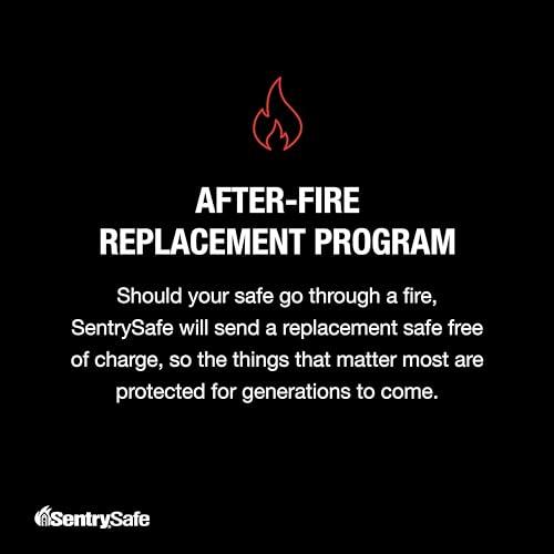 SentrySafe SentrySafe Fireproof Safe with Key Lock, Chest Lock Box for Home or Travel Secures Money, Documents, 0.18 Cubic Feet, 6.1 x 14.3 x 11.2 Inches, 1210