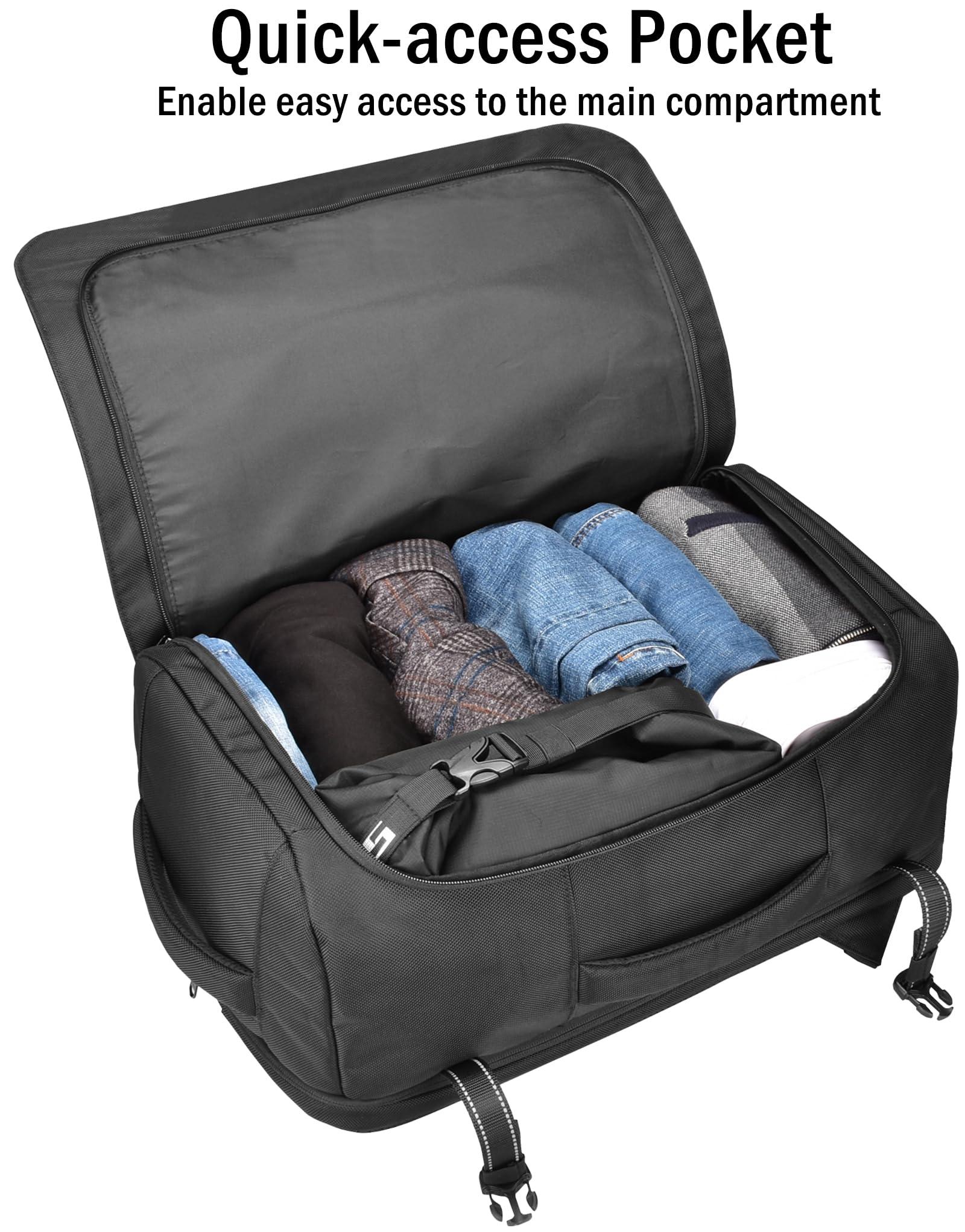 HIGH FIT HIGH FIT Travel Backpack 40L, TSA Friendly Airline Flight Approved Carry On Laptop Backpacks Lightweight Business Knapsack,Large Capacity Rucksack,Weekender Bag Daypack,Fits 17.3 Inch Laptop