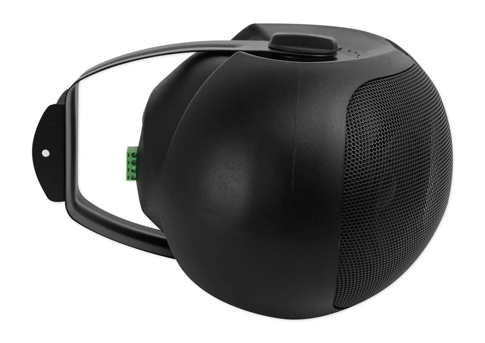 Rockville Rockville D4-8 Black Dual 4" Swivel Indoor/Outdoor Patio Speaker for Restaurant