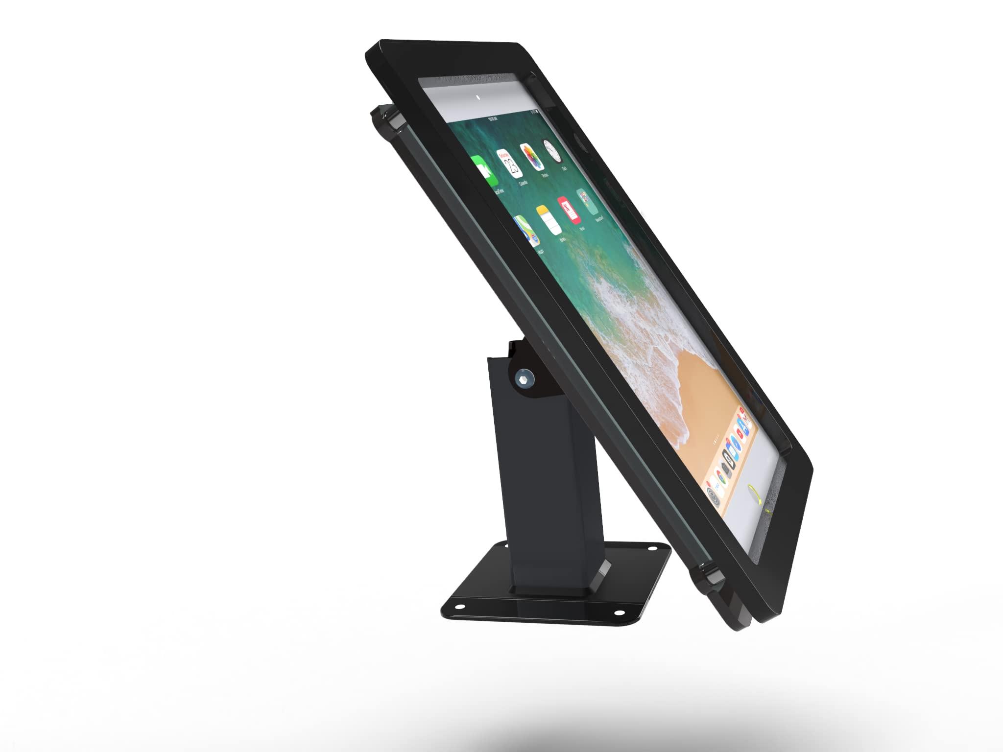 TABcare TABcare Anti-Theft Security Acrylic Case for Apple iPad 7/8/9 10.2" with 360 Swivel & 180 Tilting Stand (Black)
