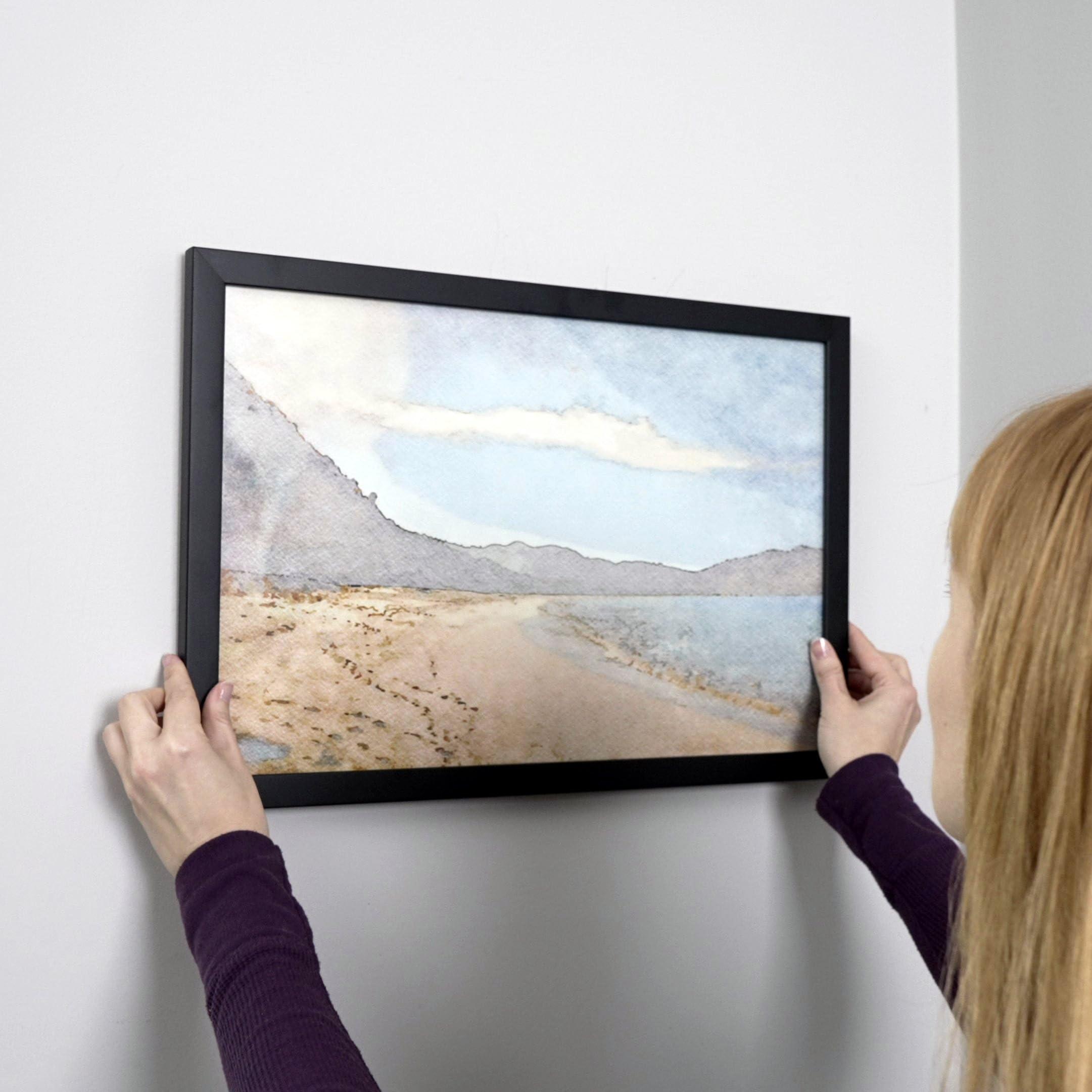 CountryArtHouse CountryArtHouse 28x38 Frame Black - Real Wood Frame Includes UV Acrylic Shatter Guard Front, Acid Free Foam Backing Board, Hanging Hardware