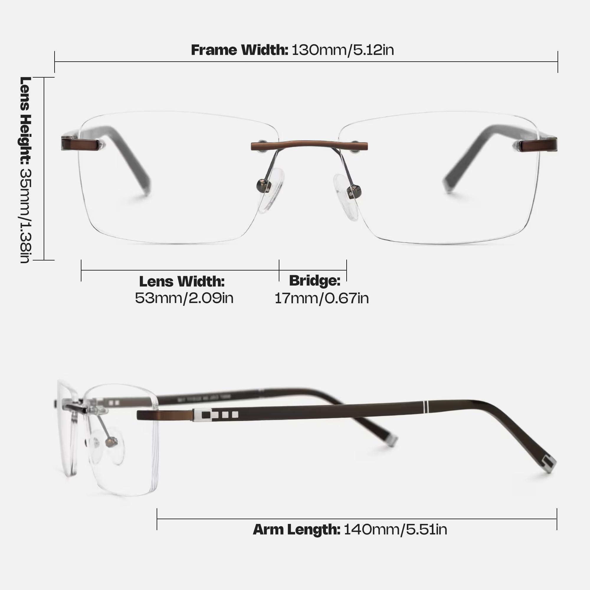 Zeelool Zeelool Rectangular Frame Blue Light Blocking Glasses for Women Men ZJGM819097