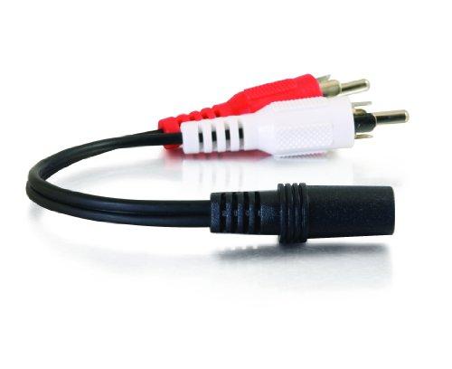 C2G C2G Legrand 3.5MM to RCA Y-Cable, 6 Inch Y Splitter Audio Cable RCA, Female to Male 3.5MM to RCA Audio Cable, 1 Count, C2G 40424