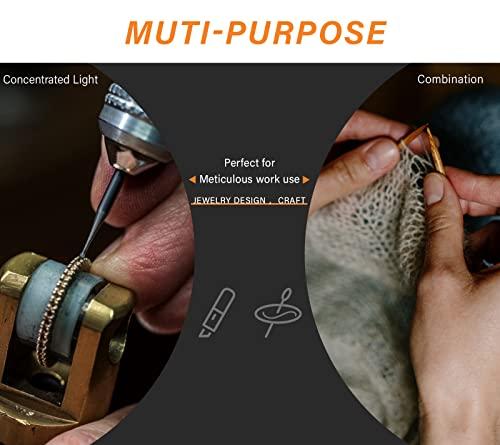 Vekkia Vekkia Rechargeable LED Neck Reading Light, Book Lights for Reading in Bed, 3 Brightness Levels, Flexible Soft Silicone Arms Comfortable Wear, Long Lasting. Perfect for Readers, Craft & Knitting