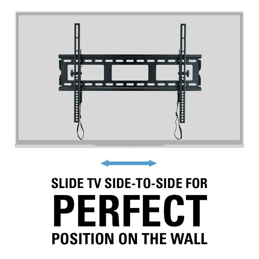 Sanus SANUS Universal Low Profile Tilt TV Mount for 37"-80" TVs & SANUS Soundbar TV Mount - Easy Install & Tool Free Adjustments