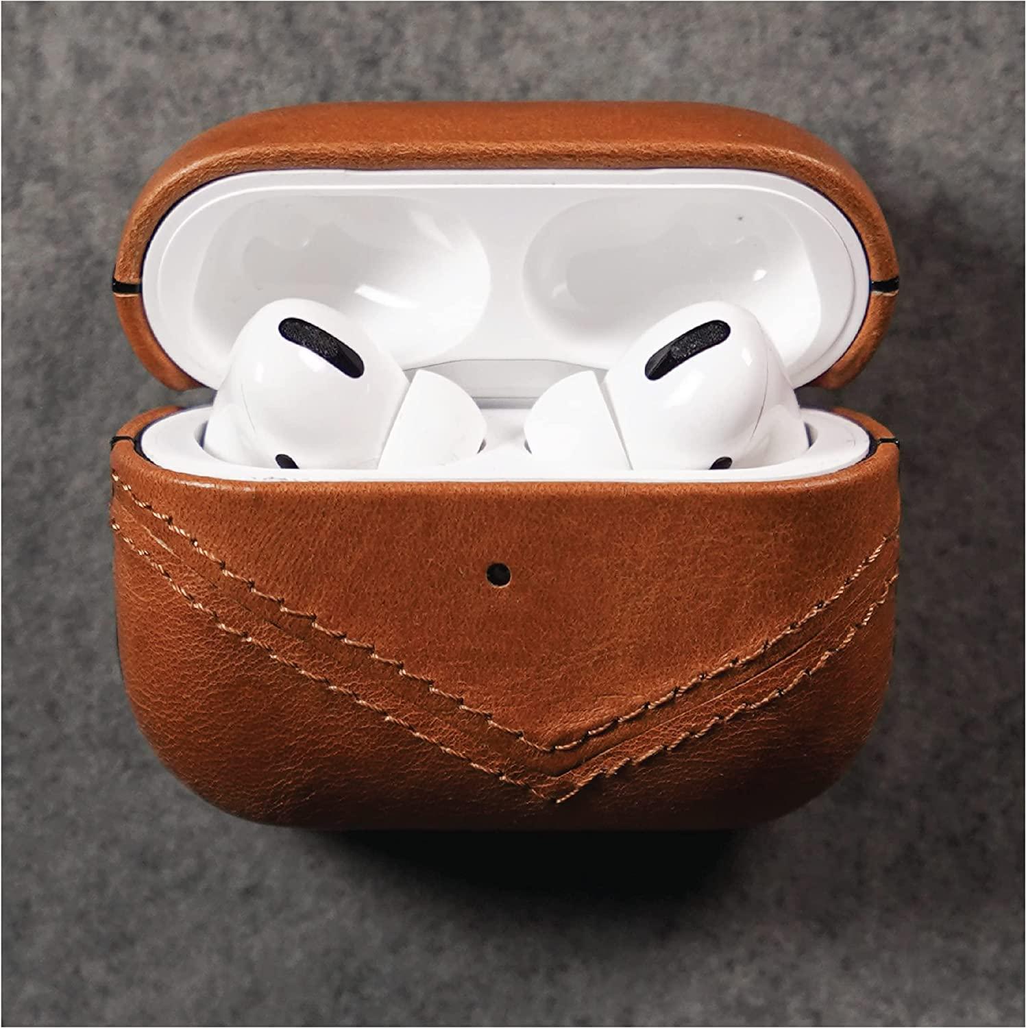 Bullstrap Bullstrap Premium Leather Case Compatible with Apple AirPods 3, Wireless Charging, Two-Piece Design (Sienna)