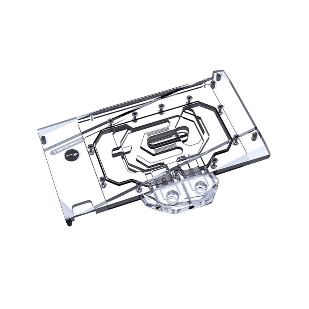 YXHGeeek GPU Waterblock - for MSI GeForce RTX 4090 Ventus 3X 24G OC, PC GPU Water Liquid Cooling Block Cooler with Backplate (12V RGB Aura Effect LED Lights GPU Block with Backplate)