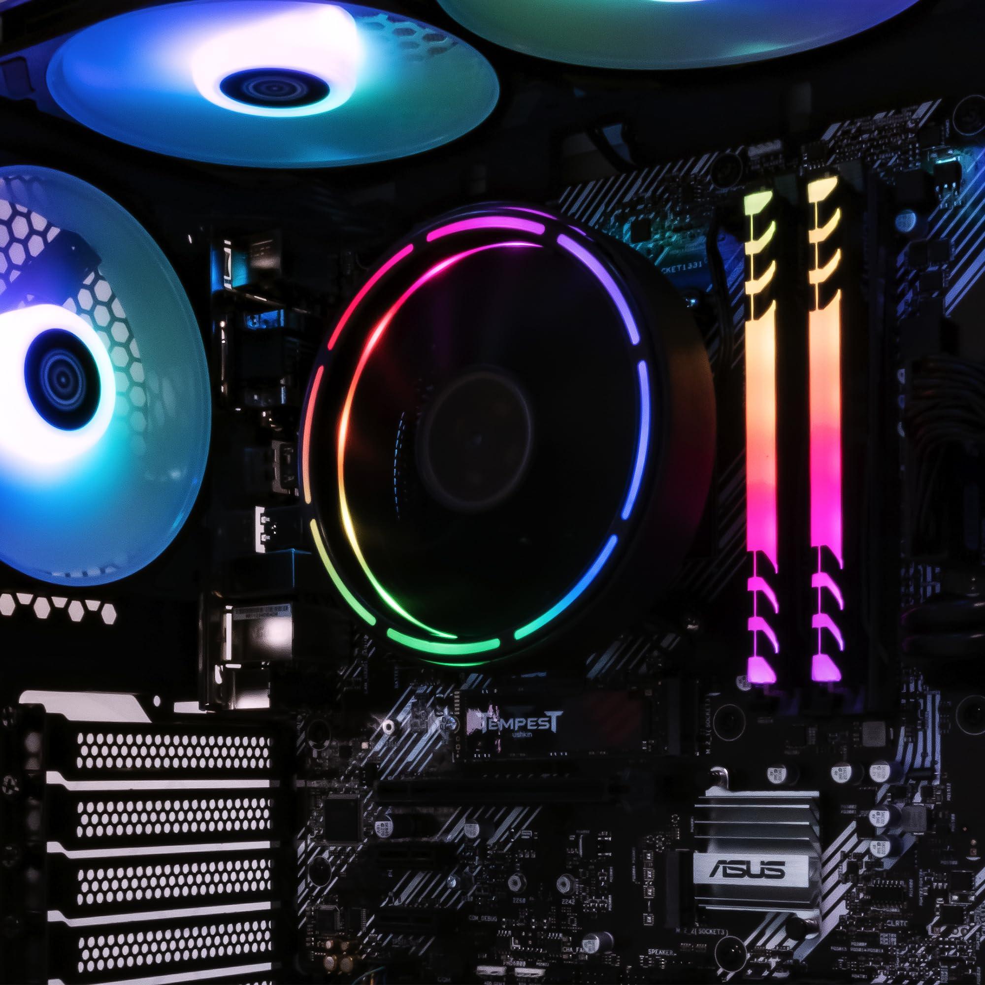 Periphio Periphio Castle Prebuilt Gaming PC - AMD Ryzen 5 5600G CPU (4.4GHz Turbo) | Radeon Vega 7 iGPU (4GB) | 1TB M.2 NVMe SSD Storage | 16GB DDR4 RAM | Windows 10 Gaming Desktop Computer | 5G-WiFi + BT