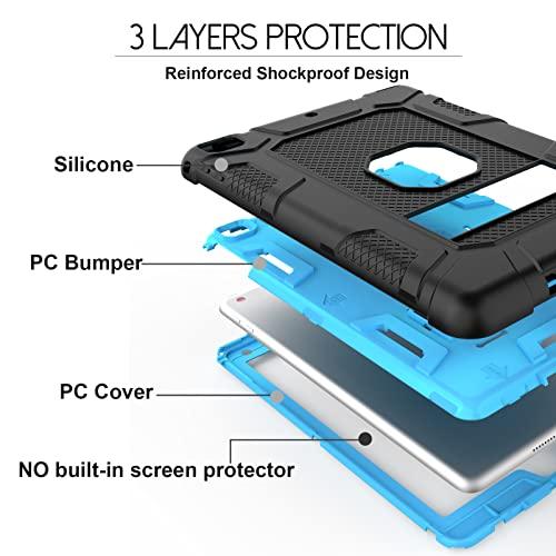 rantice Rantice iPad 6th Generation Cases, iPad 5th Generation Case, iPad 9.7 Case, iPad Air 2 Case, Hybrid Shockproof Rugged Drop Protection Case Built with Kickstand for iPad 9.7 inch (Blue)