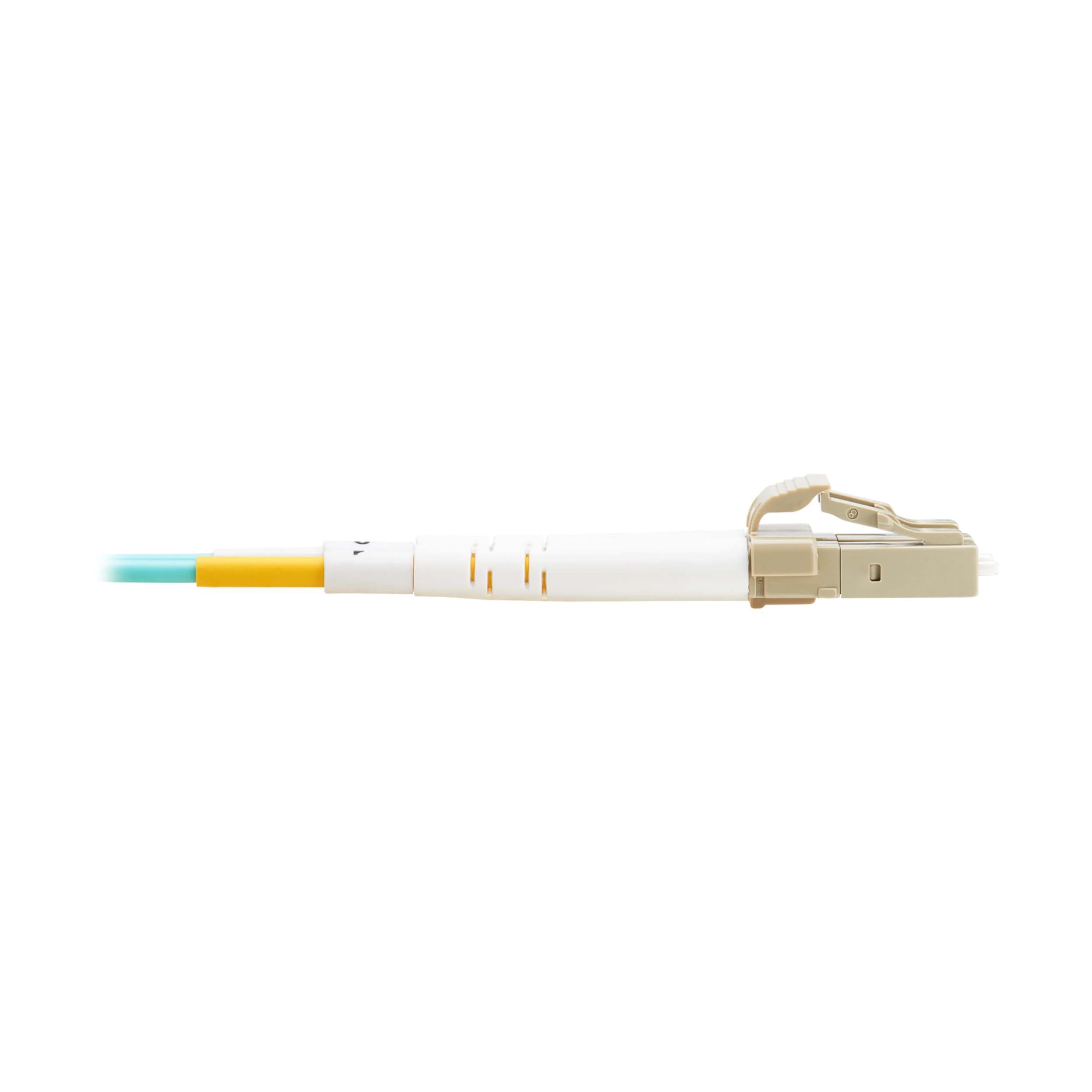 Tripp Lite Tripp Lite Eaton Series Fiber Patch Cable, 7 Meters / 23 Feet, LC to LC Fiber Optic Cable, 10Gb OM3 Multimode Duplex, 50/125um, Aqua, TAA Compliant, Lifetime Manufacturer's Warranty (N820-07M-TAA)