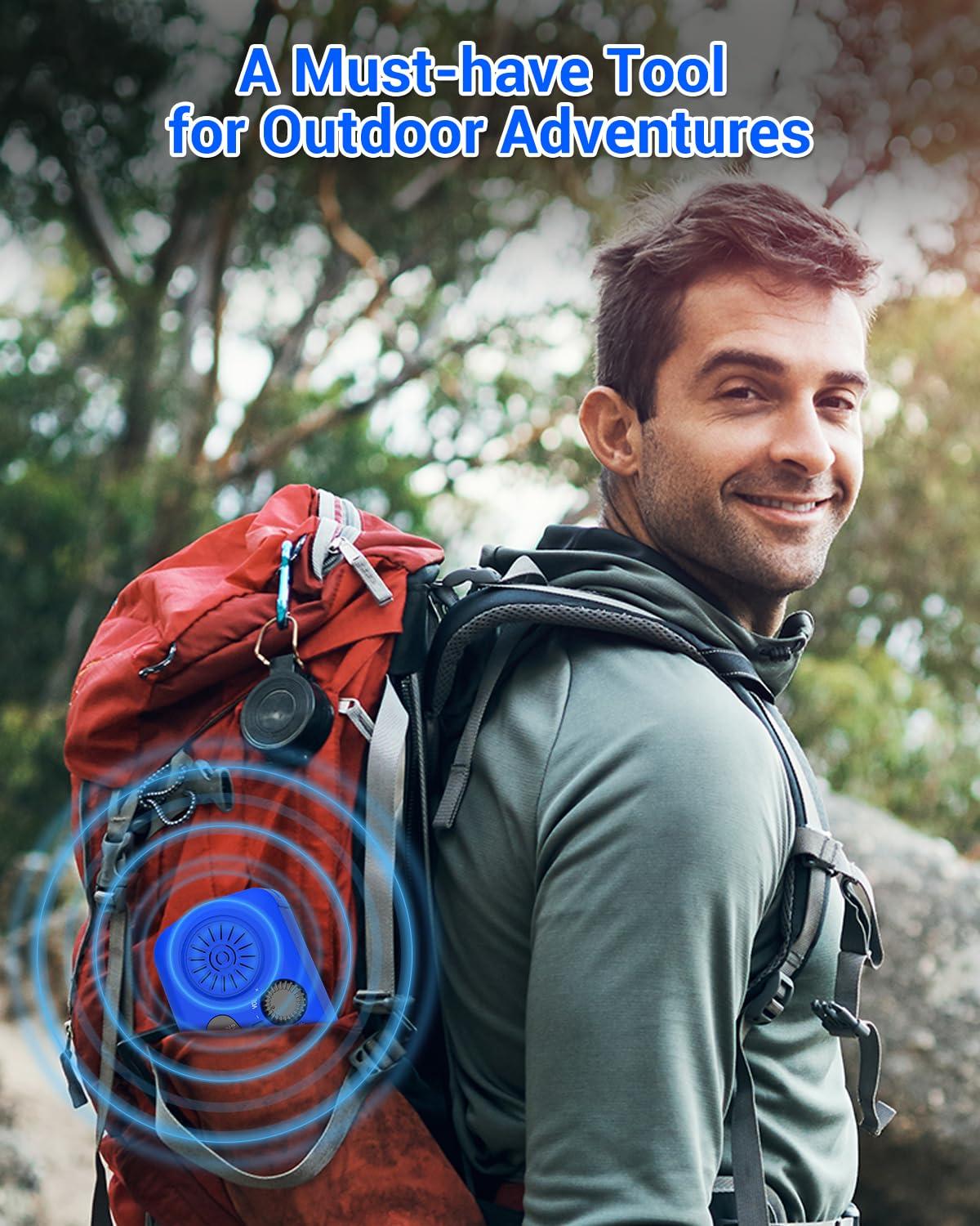 Esky Esky Emergency Hand Crank Radio with 3 LED Flashlight, AM/FM/NOAA Portable Weather Radio with 2000mAh Power Bank Phone Charger, Solar Powered USB Rechargeable Radio for Indoor Outdoor Camping, Blue