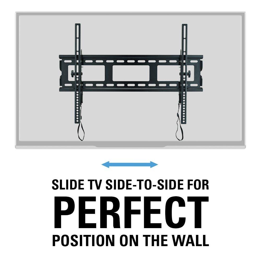 Sanus SANUS Home Theater Bliss Bundle: Low Profile Tilt TV Wall Mount (MLT14) + Adjustable Height Speaker Stands - Pair (HTBS) - Elevate Your Audio Experience