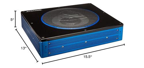 Rockville Rockville RW8CA 8" 600 Watt Low Profile Under-Seat Active Powered Car Subwoofer, Black