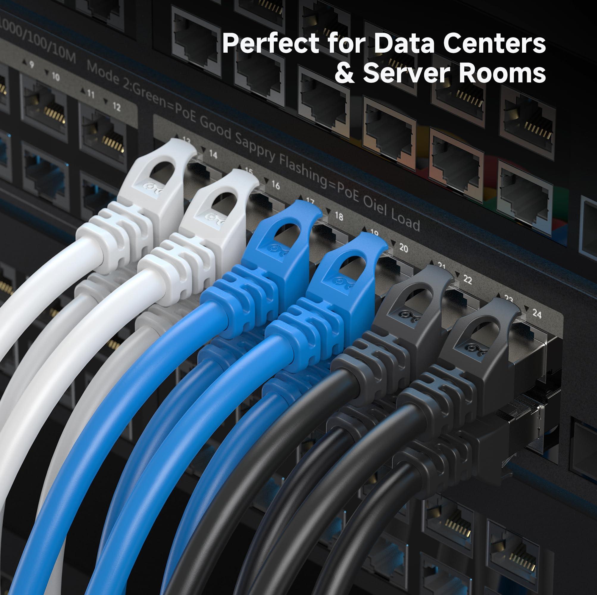 Cable Matters Cable Matters 10Gbps Snagless Shielded Cat 6A Ethernet Cable - 30ft, Cat 6A Cable, Cat6A Cord, Ethernet Cord, Black