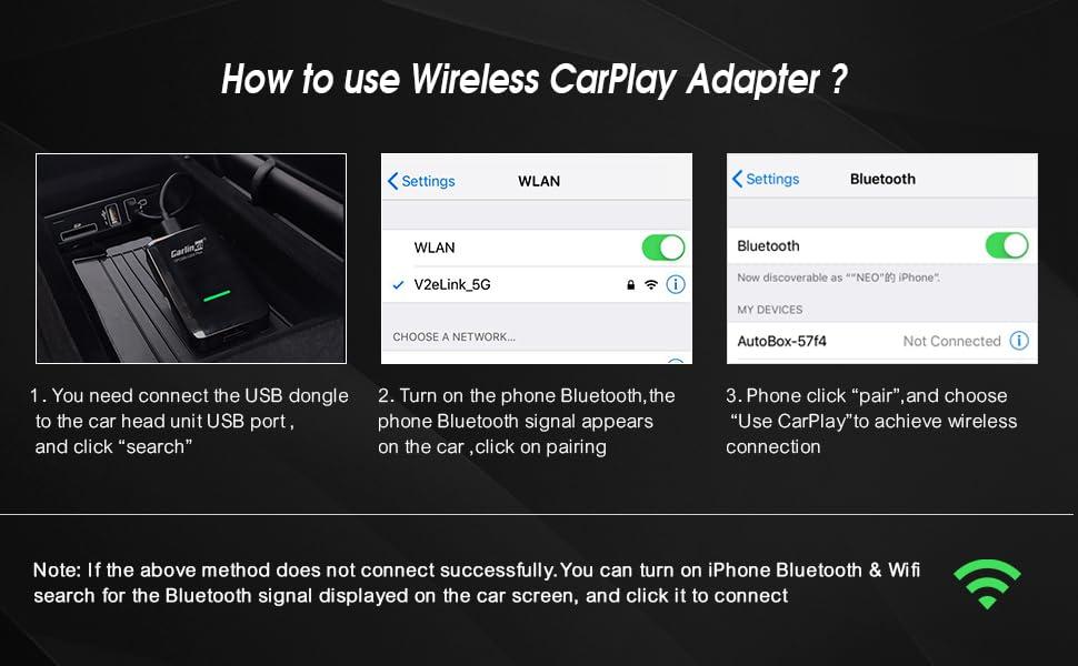 Carlinkit Carlinkit 3.0 Wireless CarPlay Adapter USB for Factory Wired CarPlay Cars (Model Year: 2015 to 2025), Wireless CarPlay Dongle Convert Wired to Wireless CarPlay