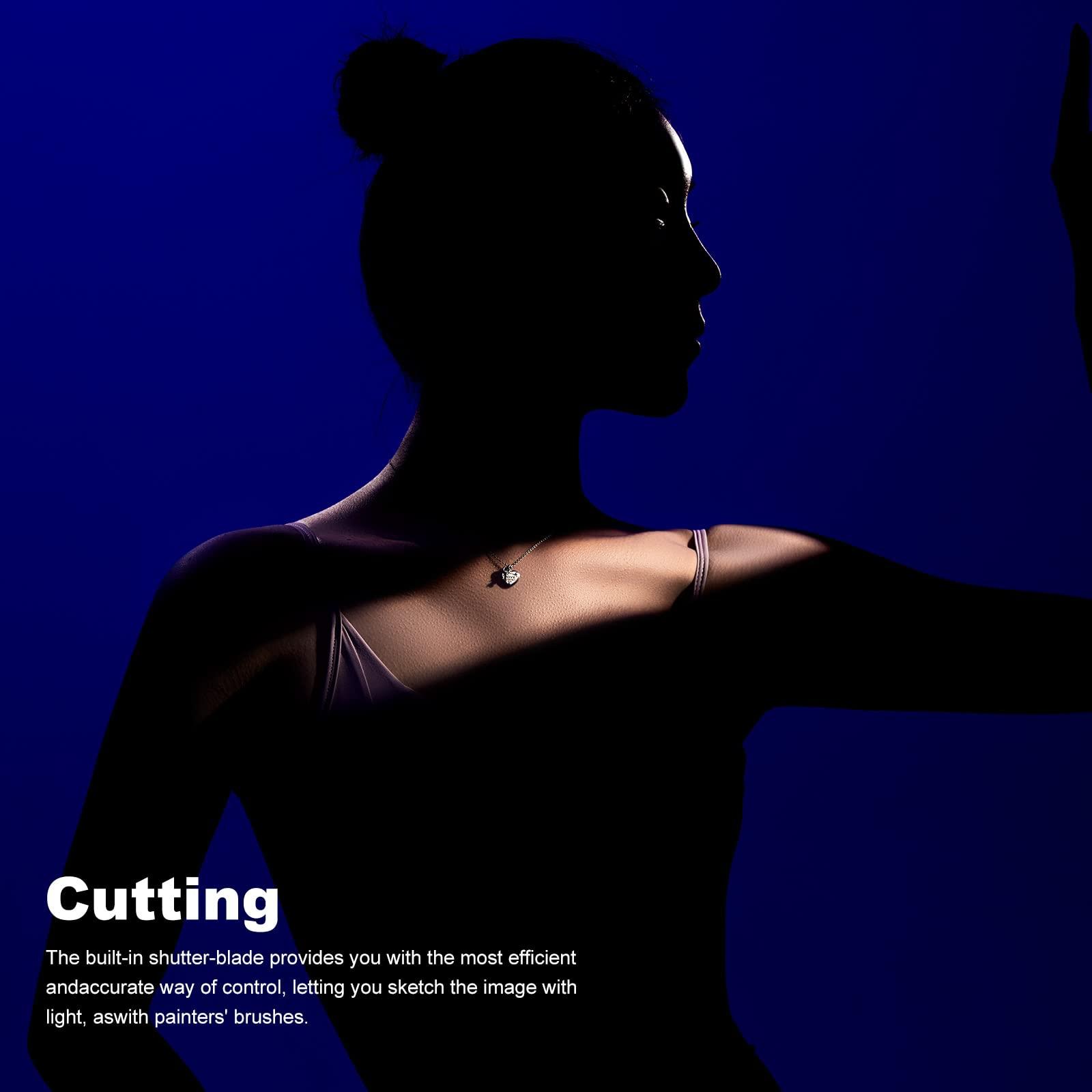 GODOX Godox VSA-19K Spotlight Attachment Kit,Conical Snoot with 19 Projection Lens and 9 Gobos for Bowens Mount Flash Speedlite,Studio Strobe Monolight,Photography LED Light and Video Light