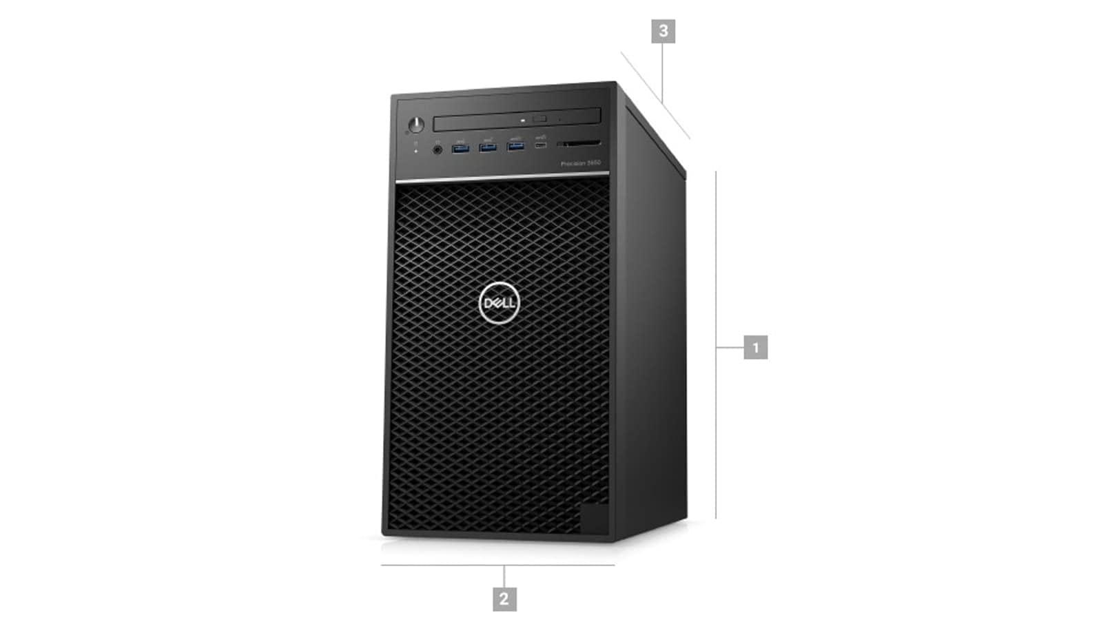 Dell Dell Precision T3650 Workstation Desktop | Core i7-10700 - 1TB SSD Hard Drive - 32GB RAM - AMD Radeon PRO WX 3200 | 8 cores @ 4.8 GHz - 4GB GDDR5 Win 11 Pro Black (Renewed)