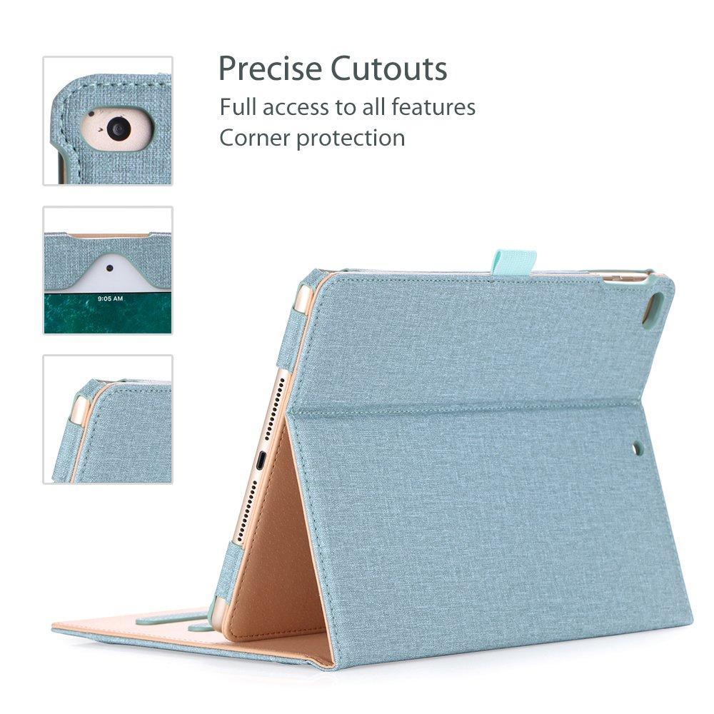 ProCase ProCase for iPad 9.7 Inch iPad 6th/5th Generation Case 2018 2017/iPad Air 2/Air 1 Case, Premium Leather Folio Corner Protection Multi-Angle Viewing Stand Cover with Front Pocket Pen Loop -Teal