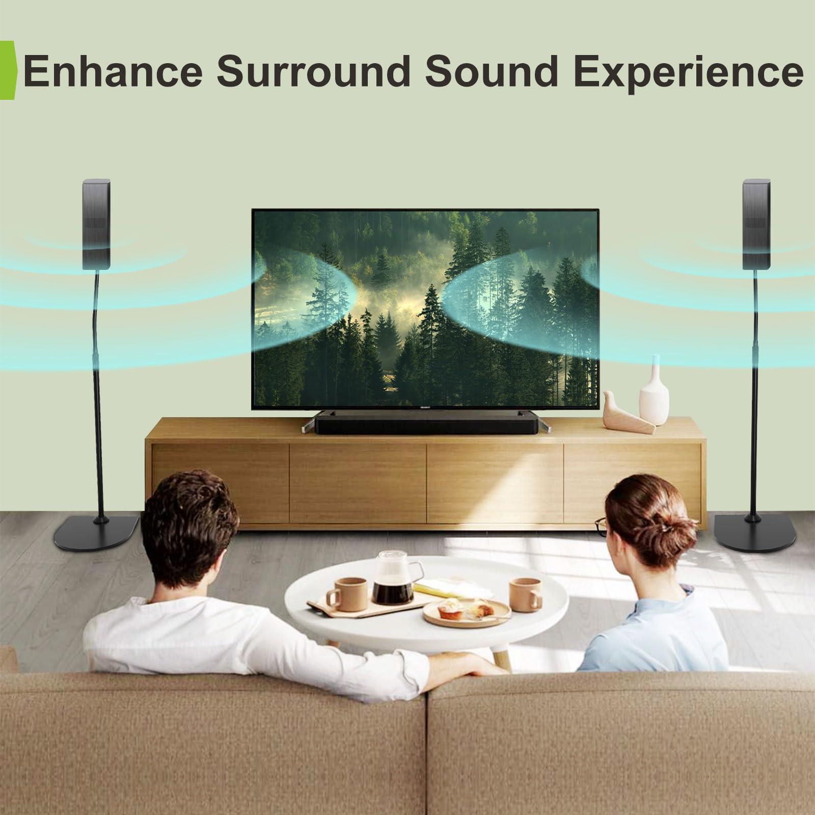 Varghesyla Pack of 2 Adjustable Stand for Bose Speaker Stand, for Bose OmniJewel Lifestyle 650, Surround Speaker 700, Surround Sound Speaker Stand for Bose Omnijewel Speaker Stands with OmniJewel Bracket