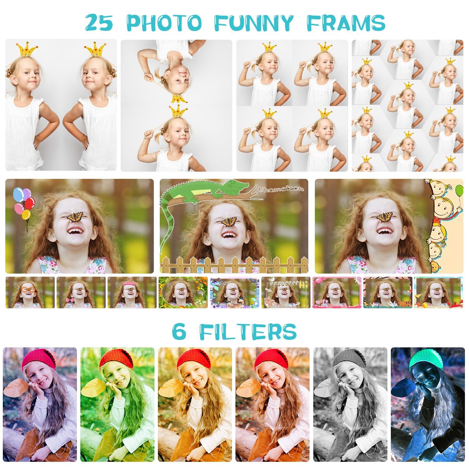 ARNSSIEN ARNSSIEN Kids Camera, Toddler Kid Digital Camera with 180Flip Lens & 2.4in IPS Screen, Birthday Festival Gifts Present Toy for 4 5 6 7 8 9 10 11 Year Old Girls/Boys, 32 GB Card Included, X101