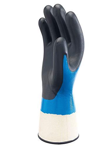 SHOWA SHOWA 377M-07 Nitrile Foam Coating on Nitrile Glove with Polyester/Nylon Knit Liner, Medium (Pack of 12 Pairs)