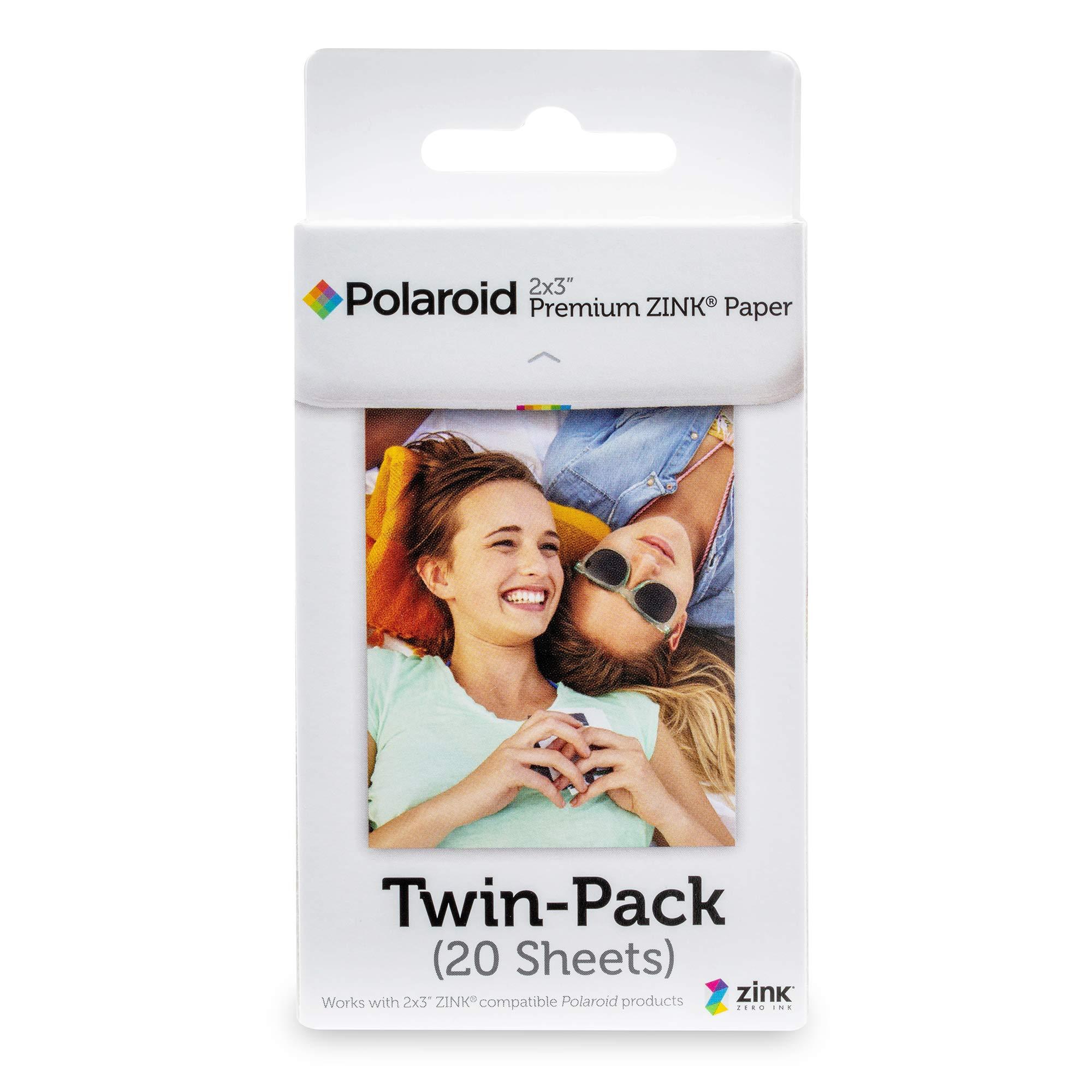 Zink Zink Polaroid 2x3? Premium Zink Zero Photo Paper 20-Pack - Compatible with Polaroid Snap/SnapTouch Instant Print Digital Cameras & Polaroid Zip Mobile Photo Printer