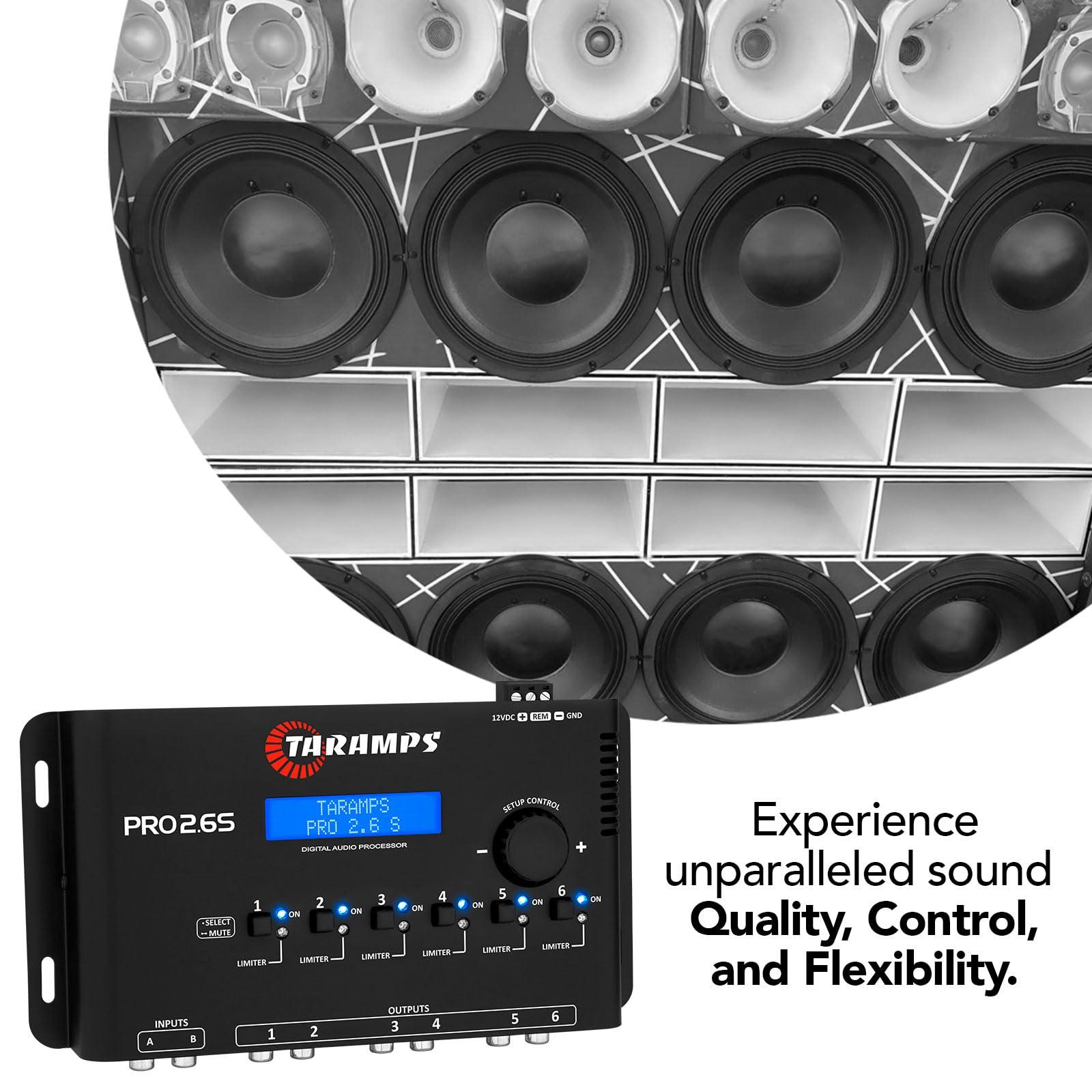 Taramp's Taramp\'s Pro 2.6S Digital Signal Processor Equalizer 3-band Graphic Equalization 6 Channels 18K Ohms(RCA) Output Impedance 47 Ohms Limiter Adjustable Car Audio System