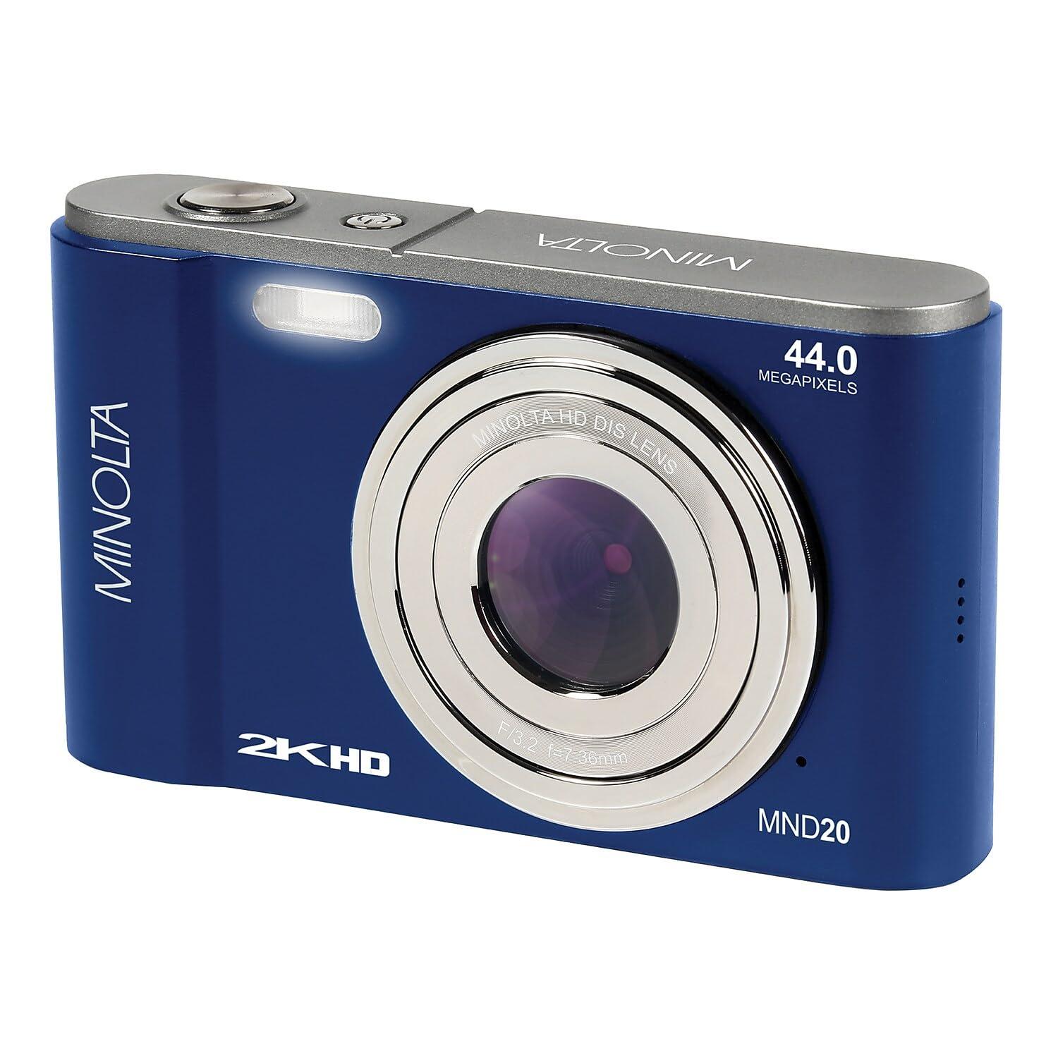 Minolta Minolta MND20 44 MP / 2.7K Ultra HD Digital Camera (Blue)