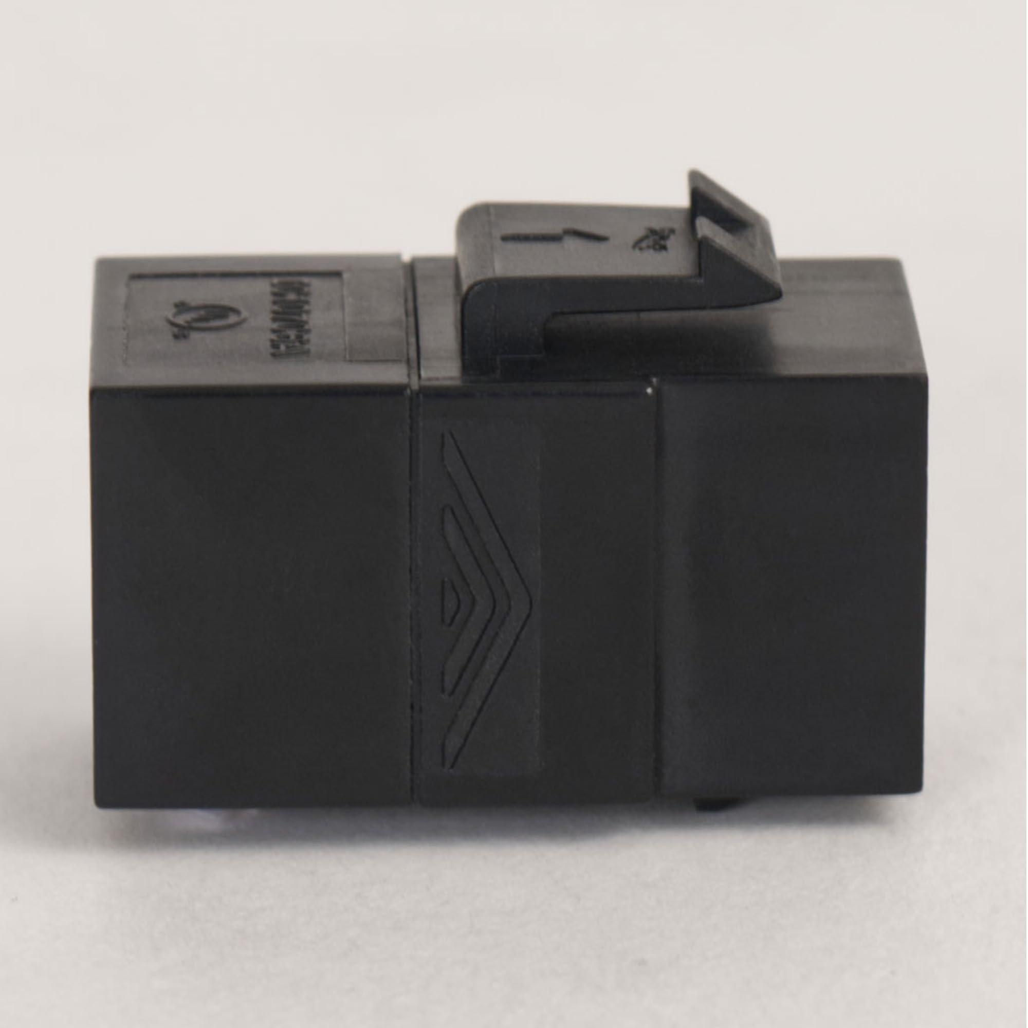 ICC ICC CAT6A RJ45 Keystone Coupler for HD Style, Black, 10-Pack