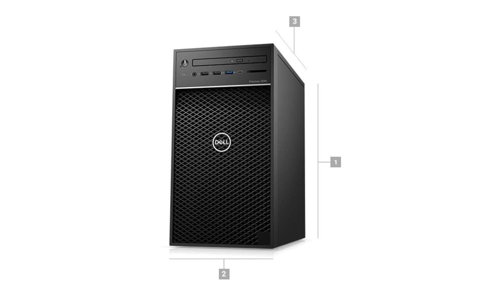 Dell Dell Precision 3640 Workstation Desktop | Core i7-10700 - 1TB SSD Hard Drive - 32GB RAM - Nvidia Quadro P1000 | 8 cores @ 4.8 GHz - 4GB GDDR5 Win 10 Pro Black (Renewed)