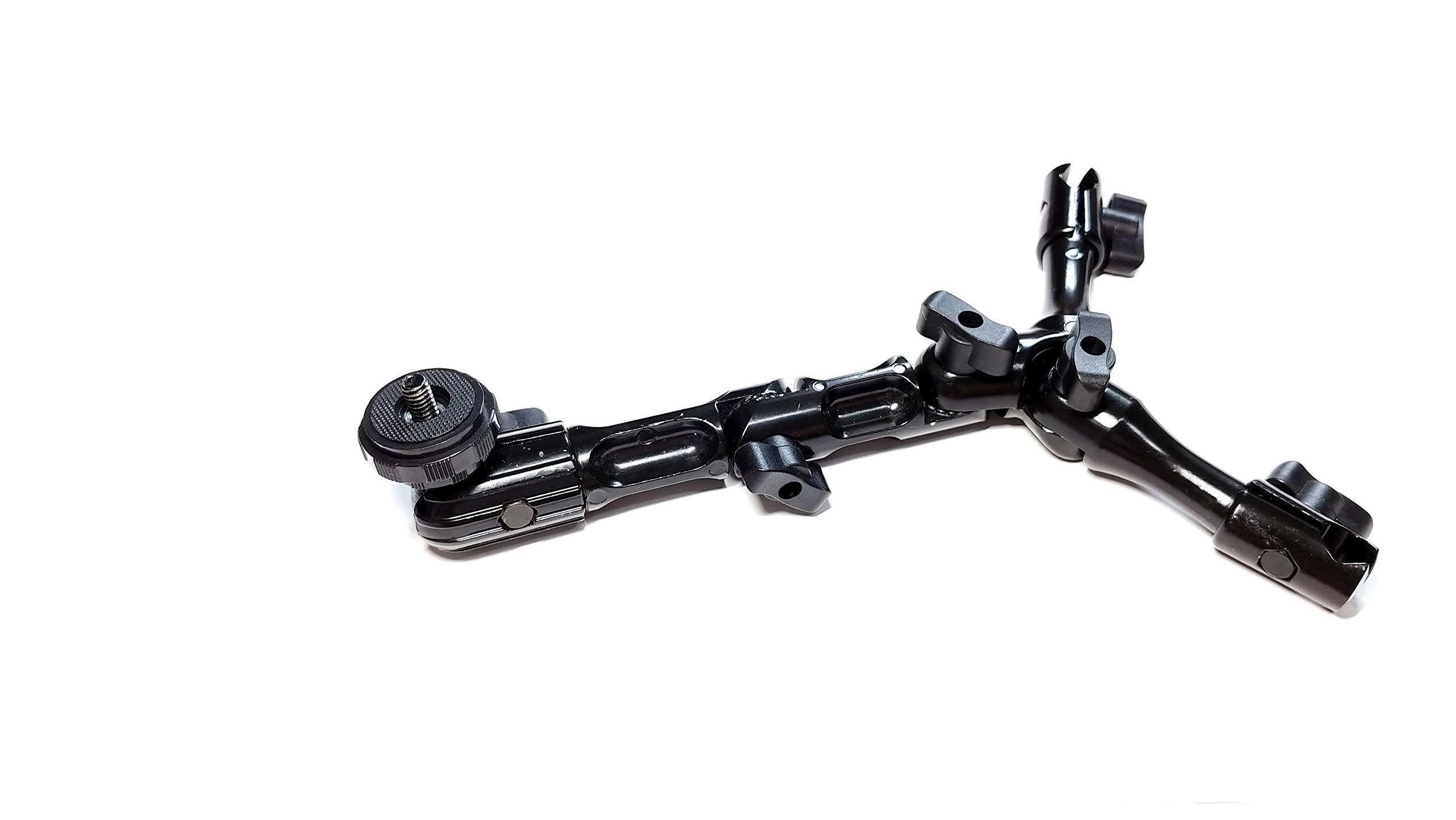 Top Mount All Metal Frame Structure Y-Shaped headrest Mount for Camera That has 1/4-inch Hole and Go Pro Camera Camera Mount Go Pro Mount