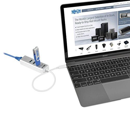 Tripp Lite Tripp Lite 3-Port USB-C to USB-A Portable Hub with Gigabit Ethernet Port (GbE), RJ45, USB 3.1 Gen 1 Type-C to Type-A, Aluminum (U460-003-3A1G)