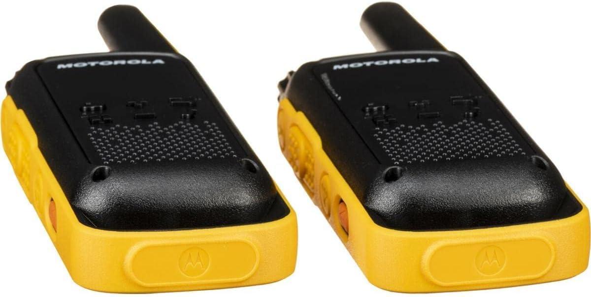 Motorola Solutions Motorola Solutions, Portable FRS, T470, Talkabout, Two-Way Radios, Emergency Preparedness, Rechargeable, 22 Channel, 35 Mile, Black W/Yellow, 12 Pack