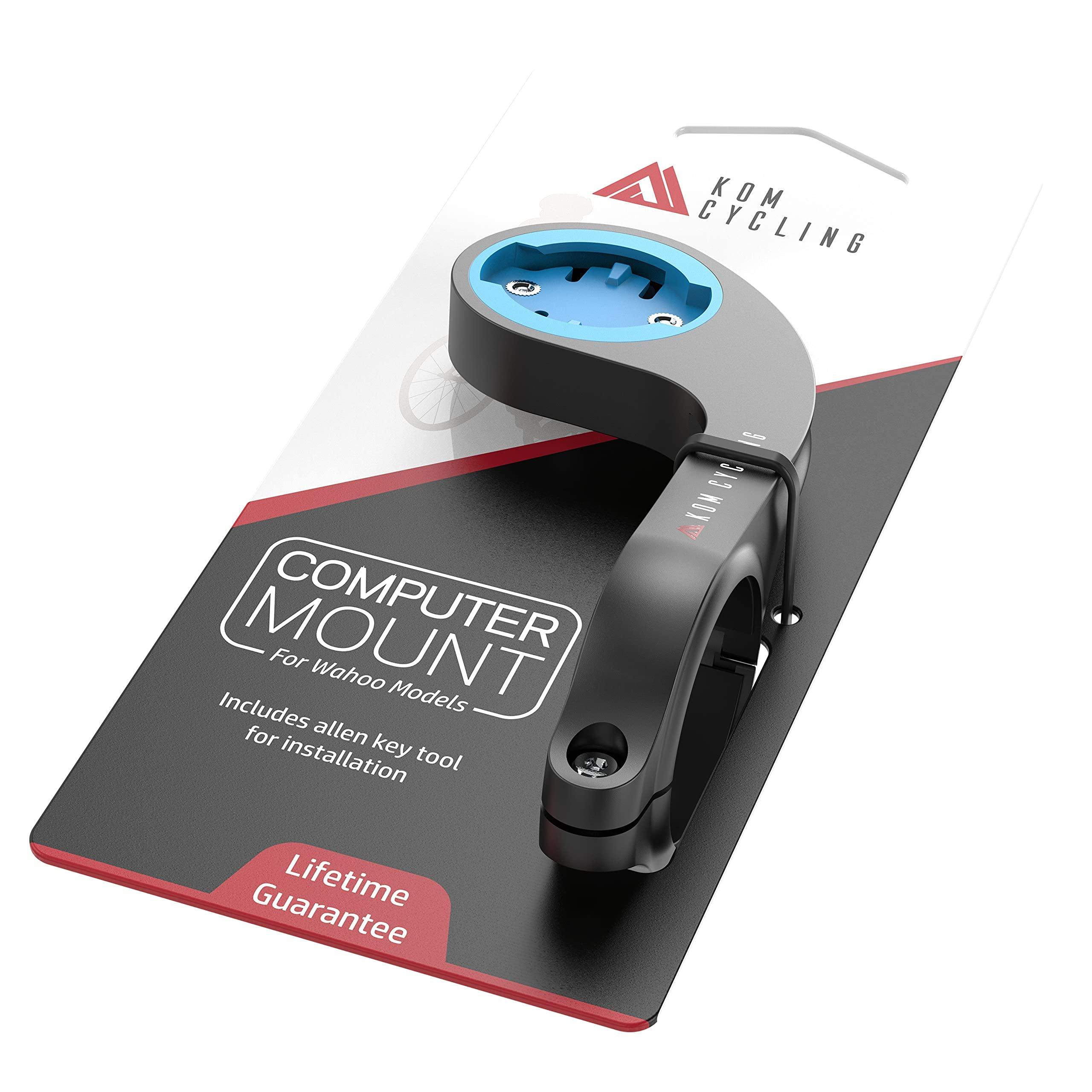 KOM Cycling KOM Cycling Wahoo Elemnt Roam & Elemnt Bolt Out Front Handlebar Mount from Top Mount Compatible with GoPro Adapters That Quarter Turn into Compatible Computer Mounts Bundle