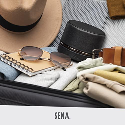 Sena Cases SENA Leather Travel Watch Case for Apple Watch Series 1,2,3,4,5,6,7,8,9 and SE, Single Storage Box of Apple Watches, Converts from Travel Case to Charging Stand, not fit Watch Ultra/Ultra 2,