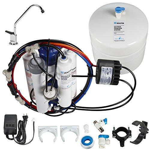 Home Master Home Master TMHP HydroPerfection Reverse Osmosis System, 9-stages, Patented 2-pass Alkaline Remineralization, Fast 4.5 Sec Fill Rate, 1:1 Waste Ratio, UV Sterilizer 99.9% EPA 97952AZ1, Iron Prefilter