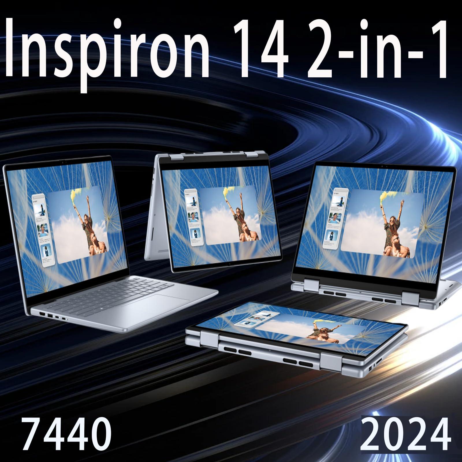 Dell Dell Inspiron 14 7430 2-in-1 Business Laptop (14" FHD+ Touchscreen, Intel 10-Core i7-1355U, 16GB LPDDR5 RAM, 1TB SSD, Active Stylus) Backlit, FP, FHD Webcam, 2024 Inspiron 7000, Win 11 Pro, Silver