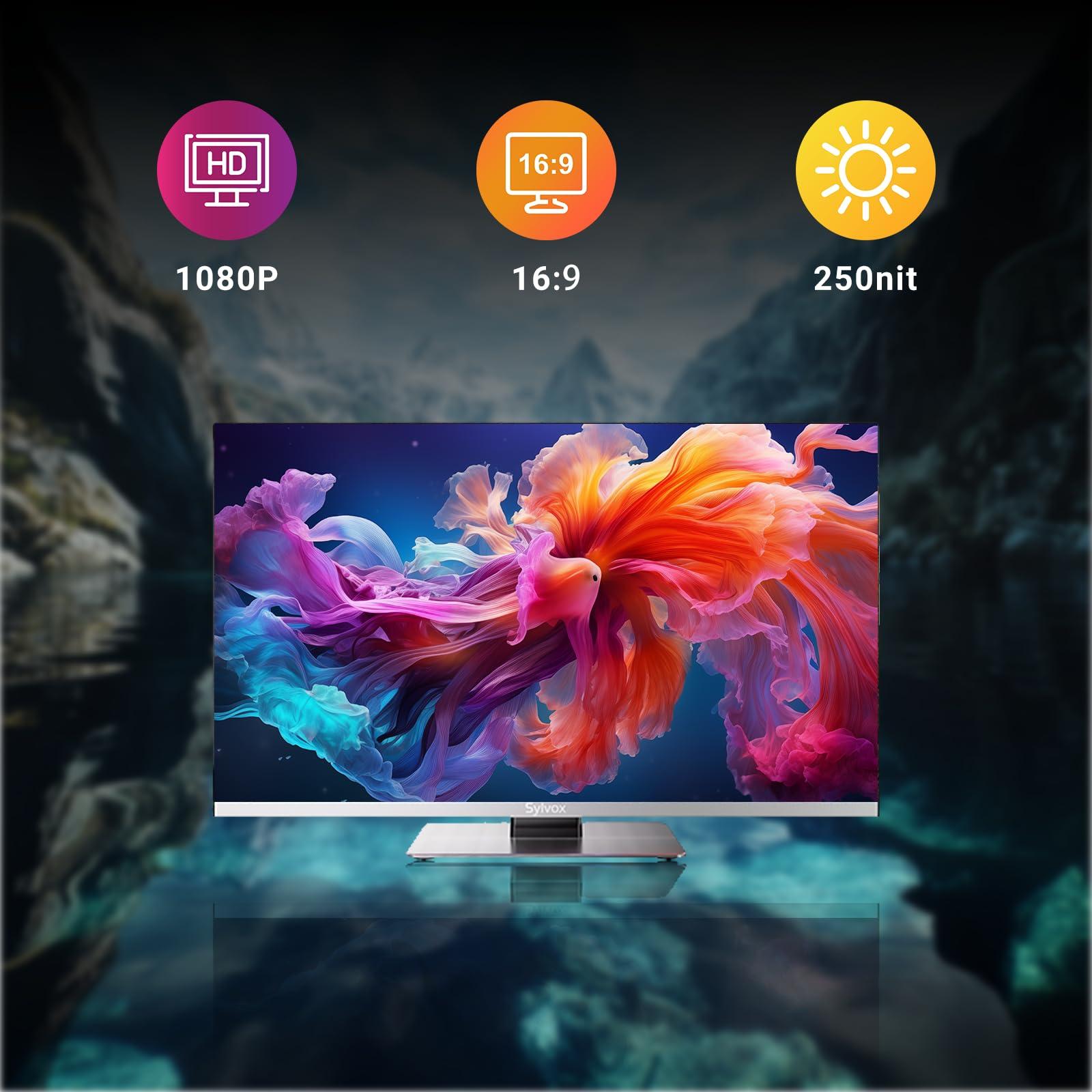 SYLVOX SYLVOX RV TV, 24 inches 12/24V TV for RV 1080P Full HD Smart TV, Built-in APP Store, Support WiFi Bluetooth, Small Android TV for Car Home Camper Truck Boat(Limo Series)