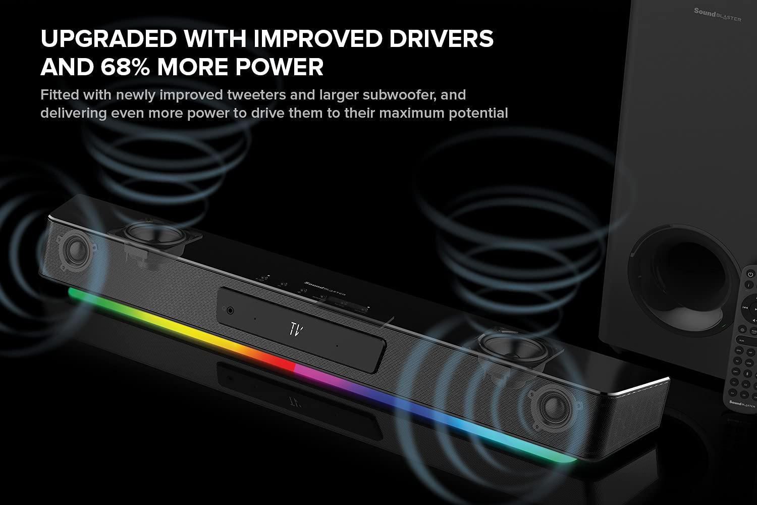 Creative Creative Sound Blaster Katana V2 RGB True 5.1 Multi-Channel Gaming Soundbar with Subwoofer, ft. Tri-Amplified 5-Driver Design and Super X-Fi Technology, SXFI Battle Mode