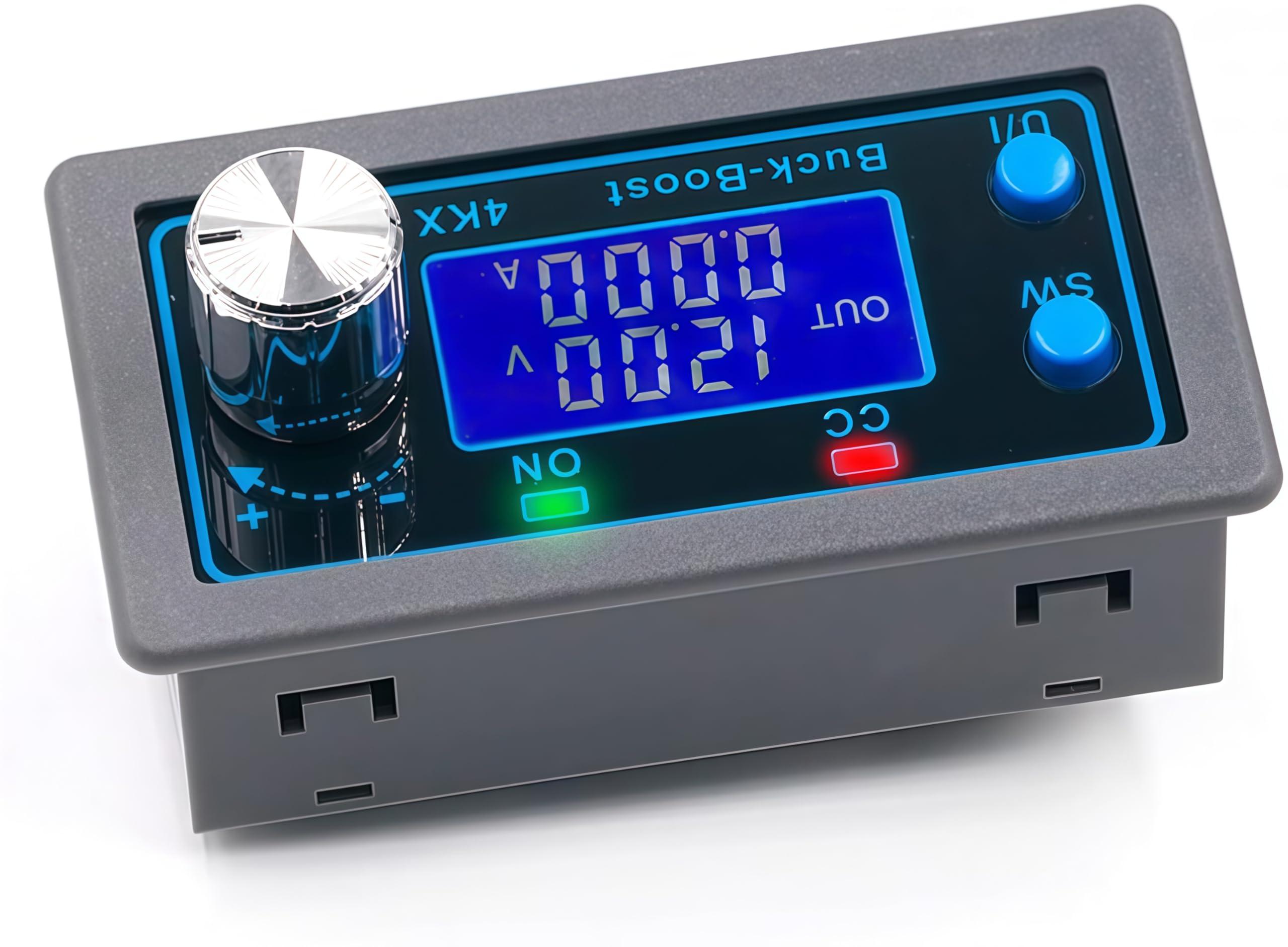 TKXEC DC DC Buck Boost Converter Variable Voltage Regulator CC CV 0.5-30V 4A 5V 6V 12V 24V Power Module Adjustable Voltage Regulated Laboratory Power Supply