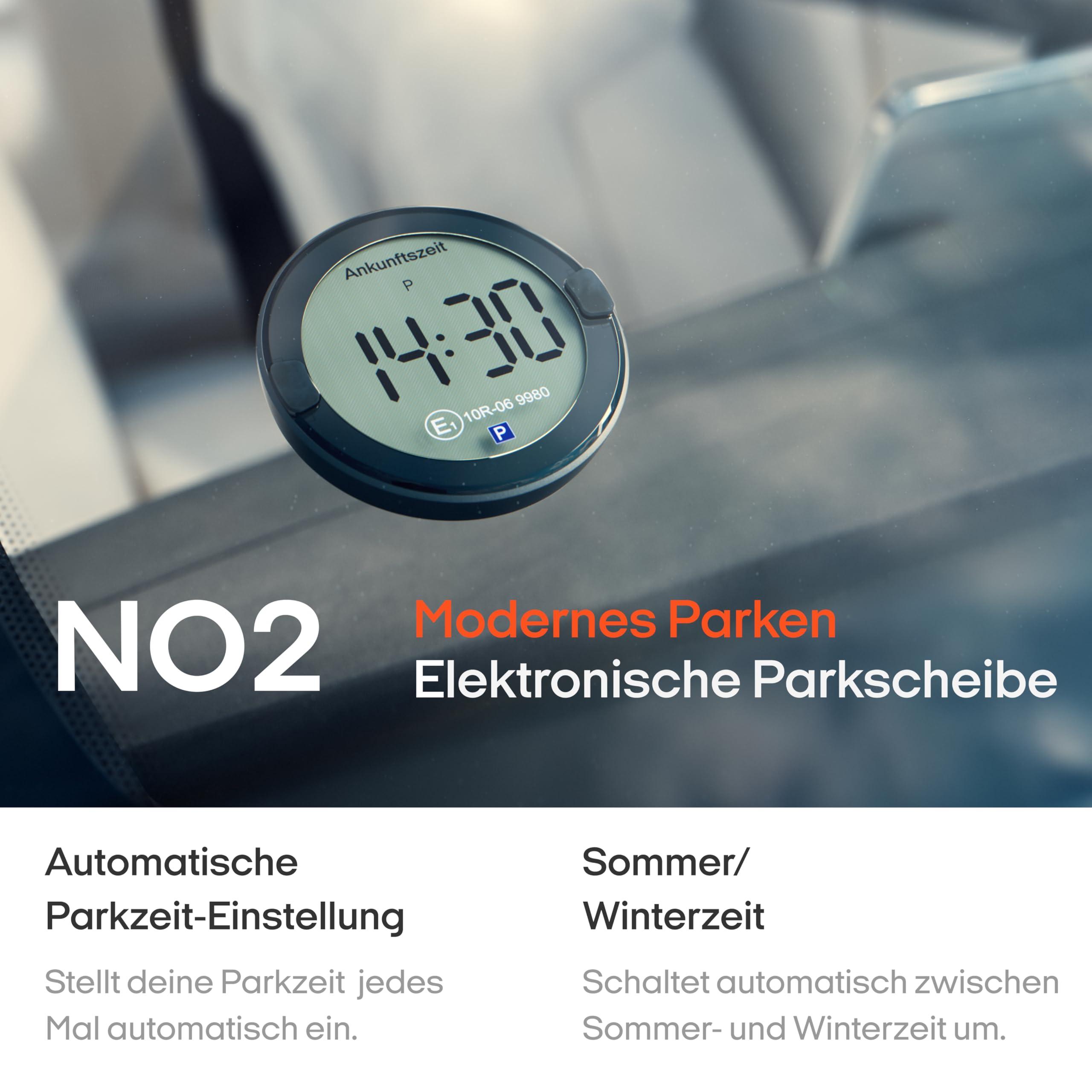 ooono OOONO P-DISC NO2 - Electronic Parking Disc with Approval for Car - Automatic Digital Parking Disc Electric with Approval from KBA According to German Road Traffic Regulations - Electric Parking Meter