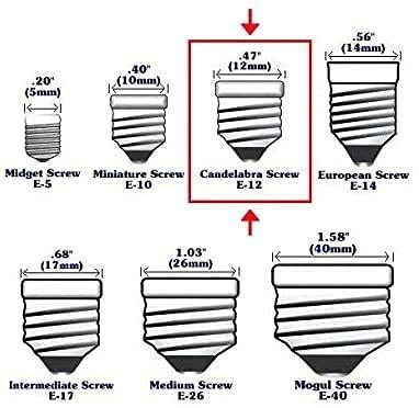 Creative Hobbies Creative Hobbies 25 Pack of 4W Night Light Bulbs, Incandescent C7, Clear, Steady Burning, 4 Watt, Candelabra Base E12 (Chandelier Size Base)