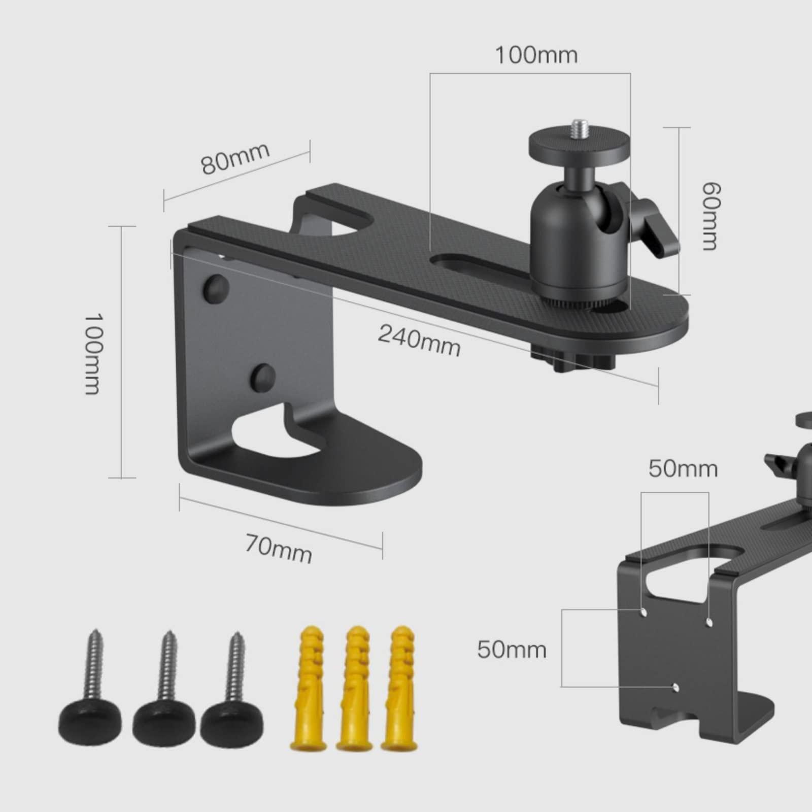 DYPASA DYPASA Projector Mount Projector Wall Bracket Bedside Shelf PTZ Fixed Wall Projector Table Floor Household Living Room Bedroom Ceiling Mount with Tray