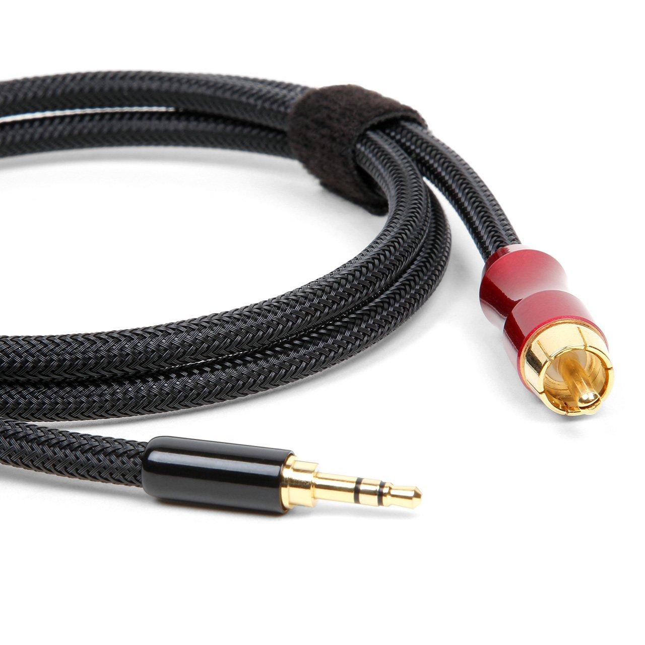 Micca Micca Premium SPDIF Digital Coaxial Audio Cable - 3.5mm (1/8") to RCA, 3ft, Polarity: Tip - Signal, Sleeve - Ground