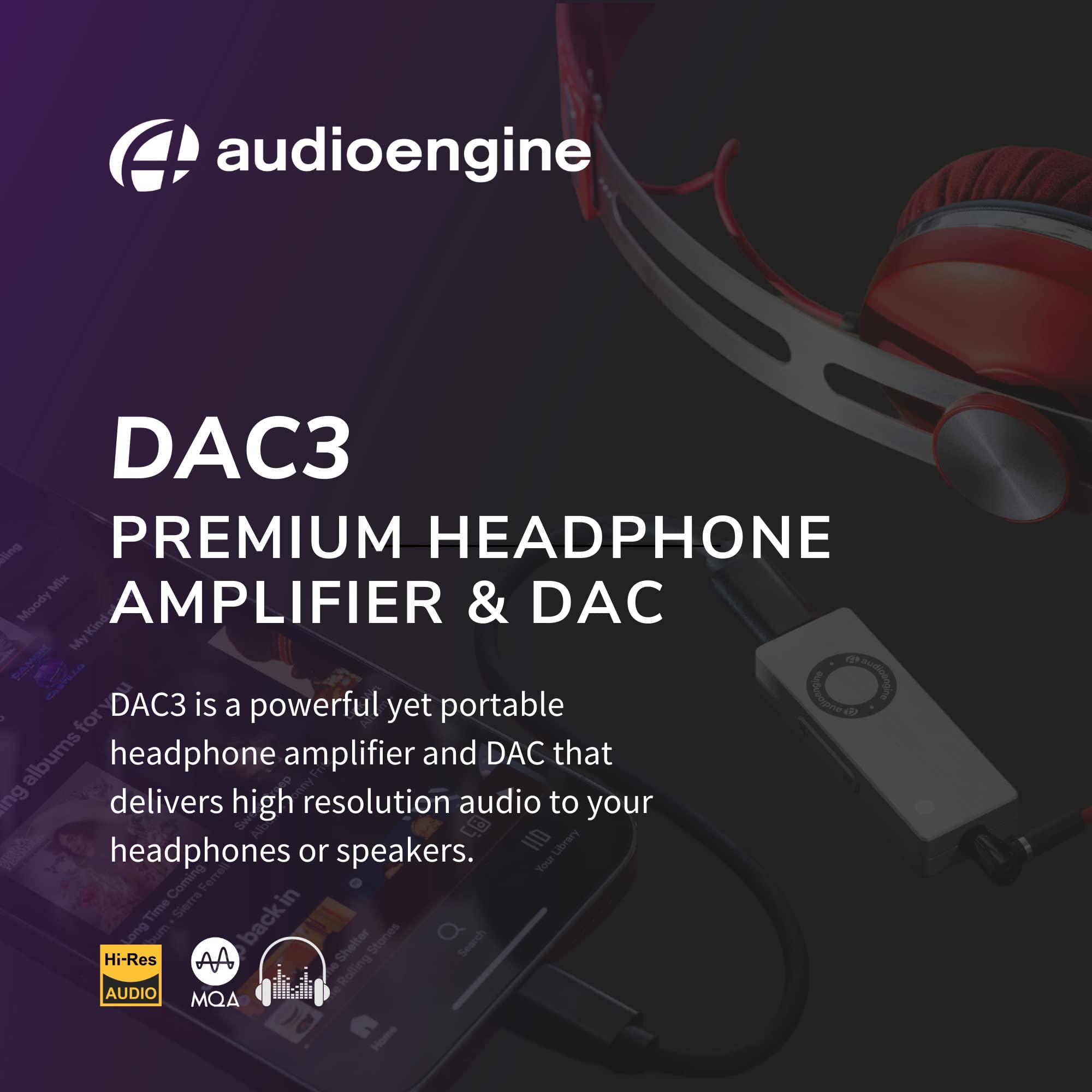 Audioengine Audioengine DAC3 32-Bit Mobile Headphone Digital to Analog Converter for Hi-Res Music and Audio