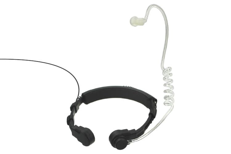 EarHugger Throat Mic Headset with Acoustic Tube Earpiece for iCom F1000 F2000 F4001 F2100 Radios