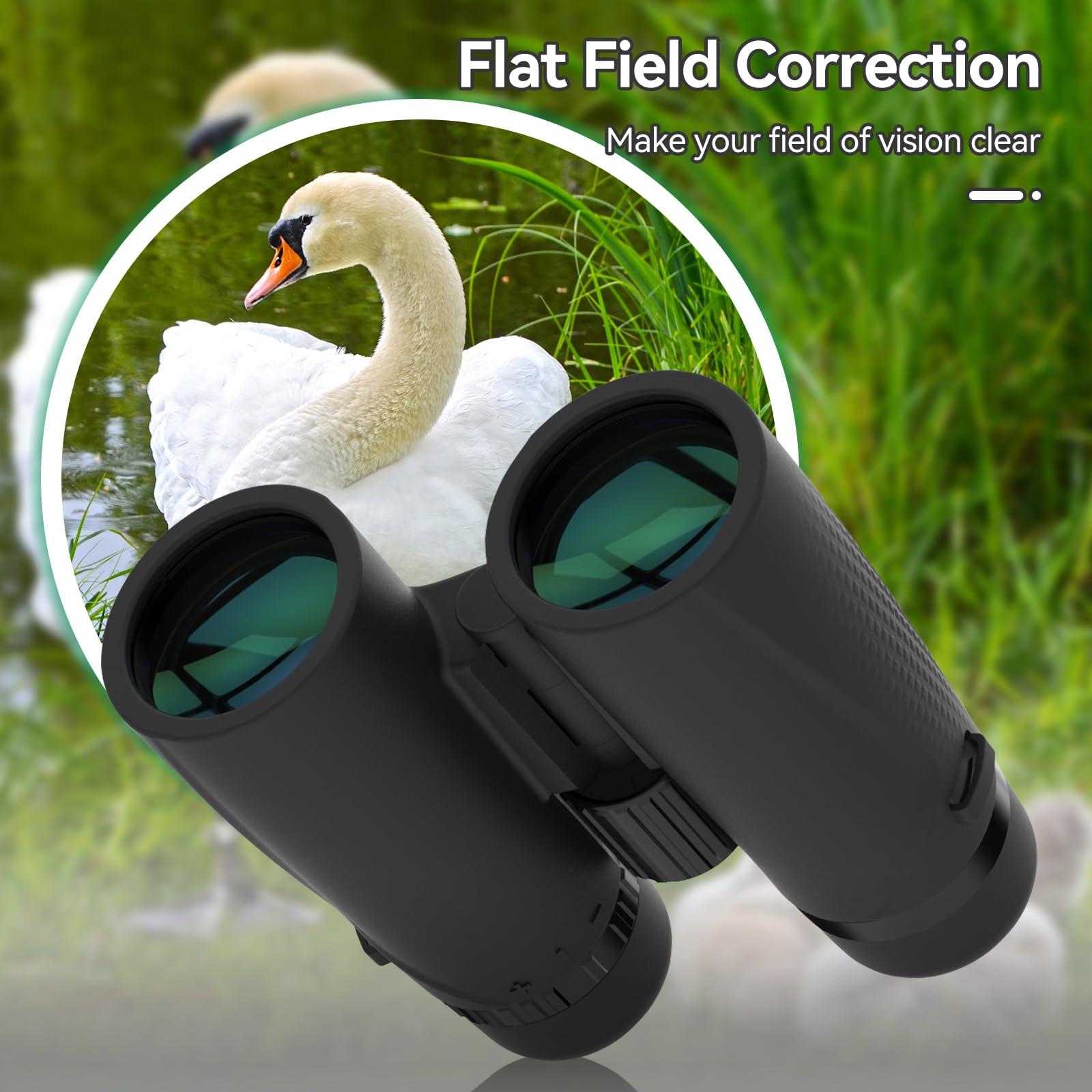 SVBONY SVBONY SA205 Binoculars for Adults, 10x42 Flat Field Binoculars, ED Glass Binoculars with Upgraded Phone Adapter, Waterproof Binoculars with Strap for Bird Watching