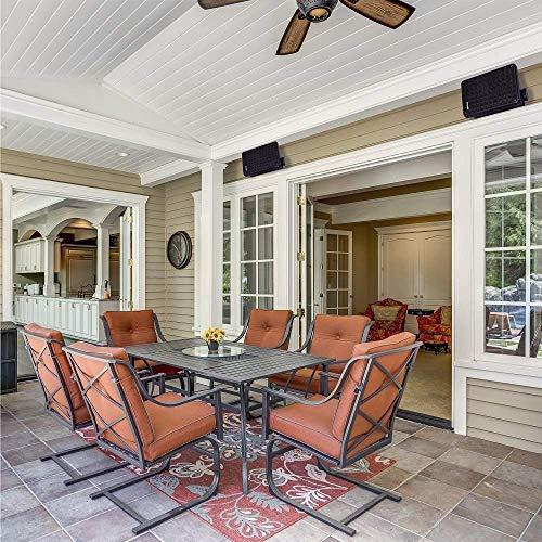 KICKER KICKER KB6 2-Way Full Range Indoor Outdoor Speakers (Pair) | Weatherproof Speakers for Patio Sunroom Garage Poolside in-Home | 6.5 inch woofer, 2x5 inch Horn Tweeter | Quick Mounting System (Renewed)