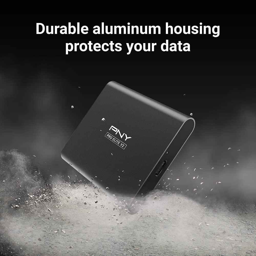 PNY PNY Pro Elite V2 1TB USB 3.2 Gen 2x1 Type-C Portable Solid State Drive (SSD) (PSD0CS2160-1TB-RB)